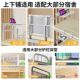 Dormitory bed small study table foldable lift college student bunk bed side suspended side fixed study table