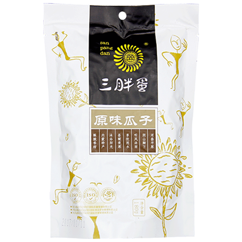 三胖蛋正品原味180g*5袋产地香瓜子 蒙园食品瓜子