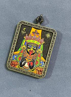 非纯手绘扎基拉姆唐卡吊坠牌景区夜市地摊平安招财配饰纪念品代