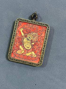 真品西藏非手绘唐卡吊坠厂家十二生肖八大守护神景区佛系纪念品代