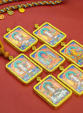 本命年八大守护佛牌项链女民族风项链绳嘎乌盒吊坠男十二生肖唐卡