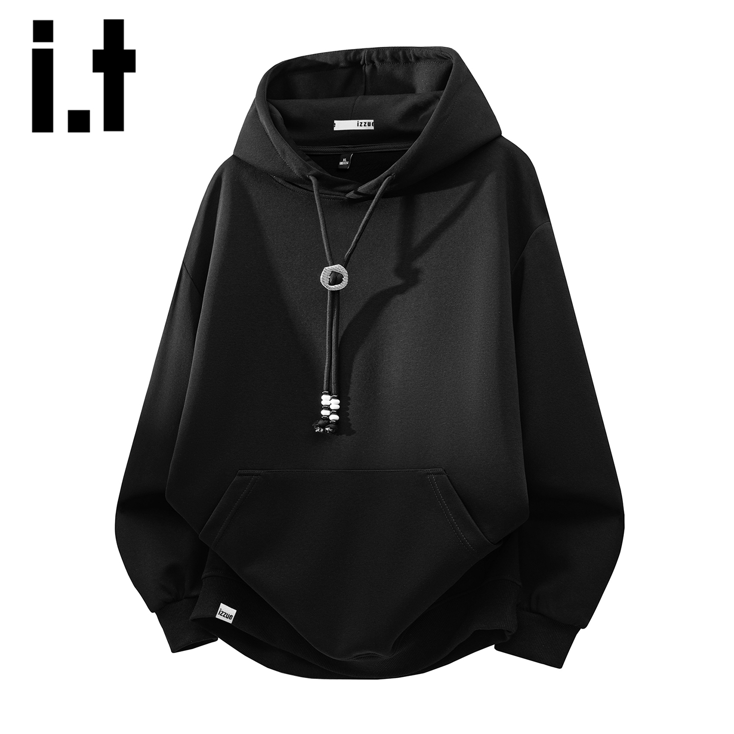 it izzue 连帽卫衣男2025秋季新款潮流宽松休闲上衣外套百搭舒适Y - 图0