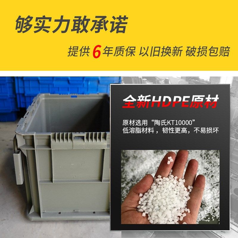 塑料周转箱长方形加厚仓库带盖胶框大号工业蓝色塑胶箱物料箱,淘宝优惠券,粉丝福利购,淘宝优惠卷