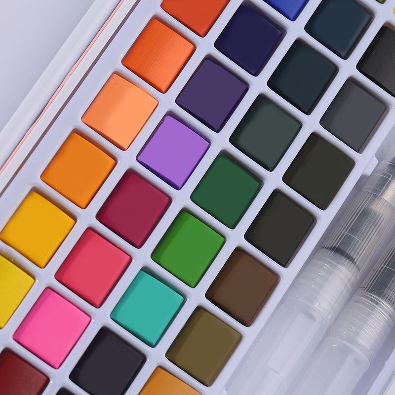 固体水彩颜料套装学生专业美术绘画美甲晕染专用儿童便携水粉分装,淘宝优惠券,粉丝福利购,淘宝优惠卷