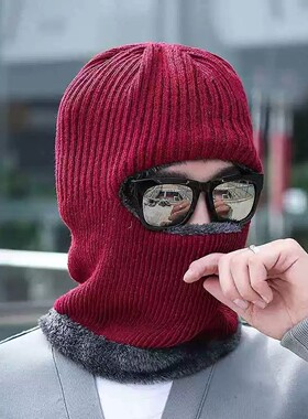 冬天只露漏眼睛的帽子男士