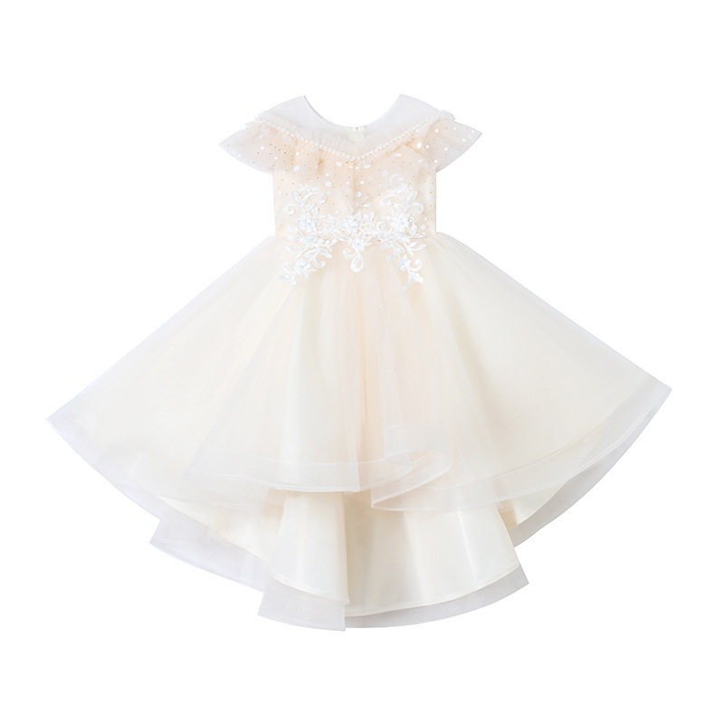 女童前短后长连衣裙儿童婚纱高级感高端裙主持人燕尾礼服公主裙10,淘宝优惠券,粉丝福利购,淘宝优惠卷