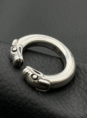 s925纯银克罗伈复古凯尔特龙开口戒指男女欧美个性霸气指环经典款