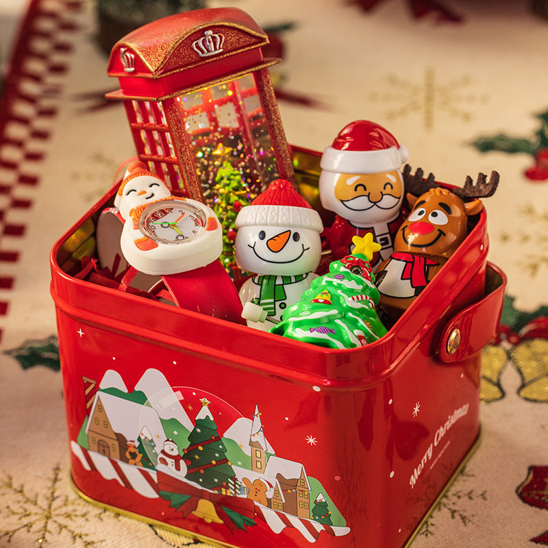 耶诞节装饰幼儿园场景布置礼品儿童老人雪人玩具礼物铁皮礼盒套组,淘宝优惠券,粉丝福利购,淘宝优惠卷