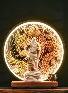 关公招财摆件关二爷神像关公像财神客厅办公室收银台装饰开业礼物