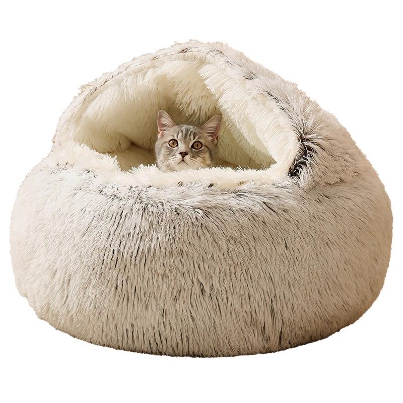 猫窝冬季保暖半封闭式被子窝猫咪睡觉猫床冬天幼猫睡垫毛绒狗狗窝,淘宝优惠券,粉丝福利购,淘宝优惠卷