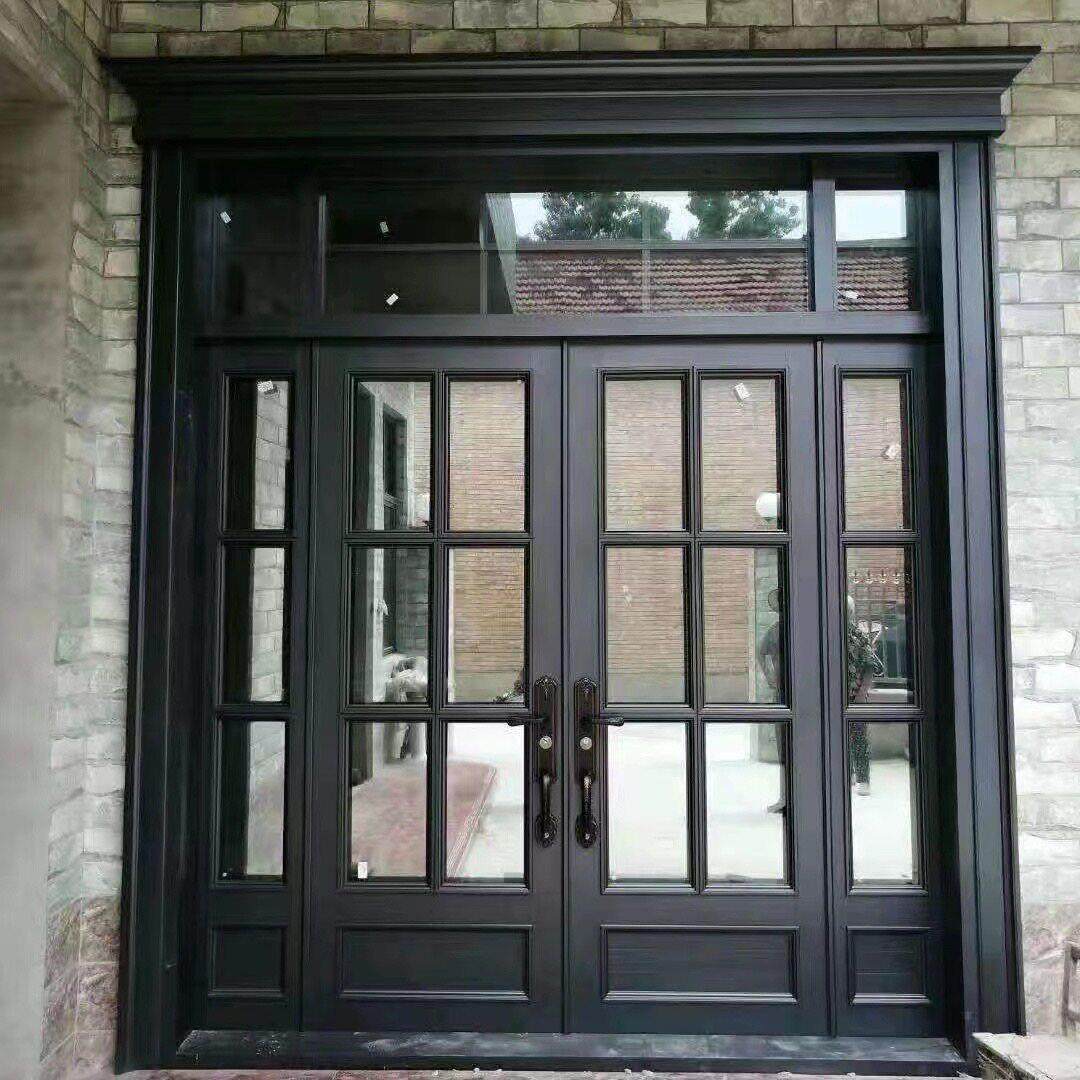 锌合金玻璃金刚纱新中式仿铜拼接对开自建房堂屋农村别墅农村大门,淘宝优惠券,粉丝福利购,淘宝优惠卷