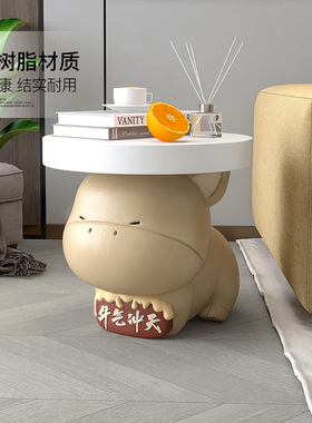 创意牛牛落地摆件客厅家居装饰品托盘沙发旁边茶几床头柜乔迁礼品