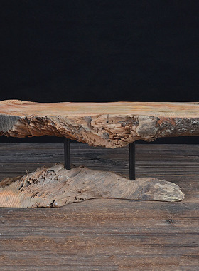 风化木随形禅意木底座实木枯木根雕家居装饰博古架原木色木架摆件