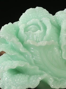 新中式玉白菜招财摆件客厅酒柜装饰品办公室桌面摆设店铺开业礼品