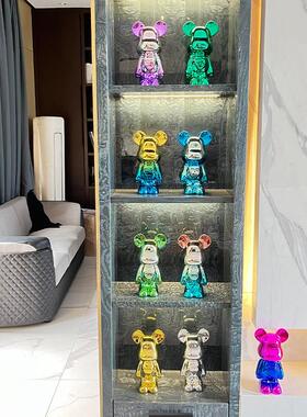 爱心熊摆件网红公仔轻奢高档客厅酒柜电视柜装饰品乔迁新家居礼品