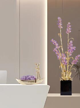 麦穗摆件大麦入户玄关办公室前台紫水晶招财装饰公司开 业工艺礼