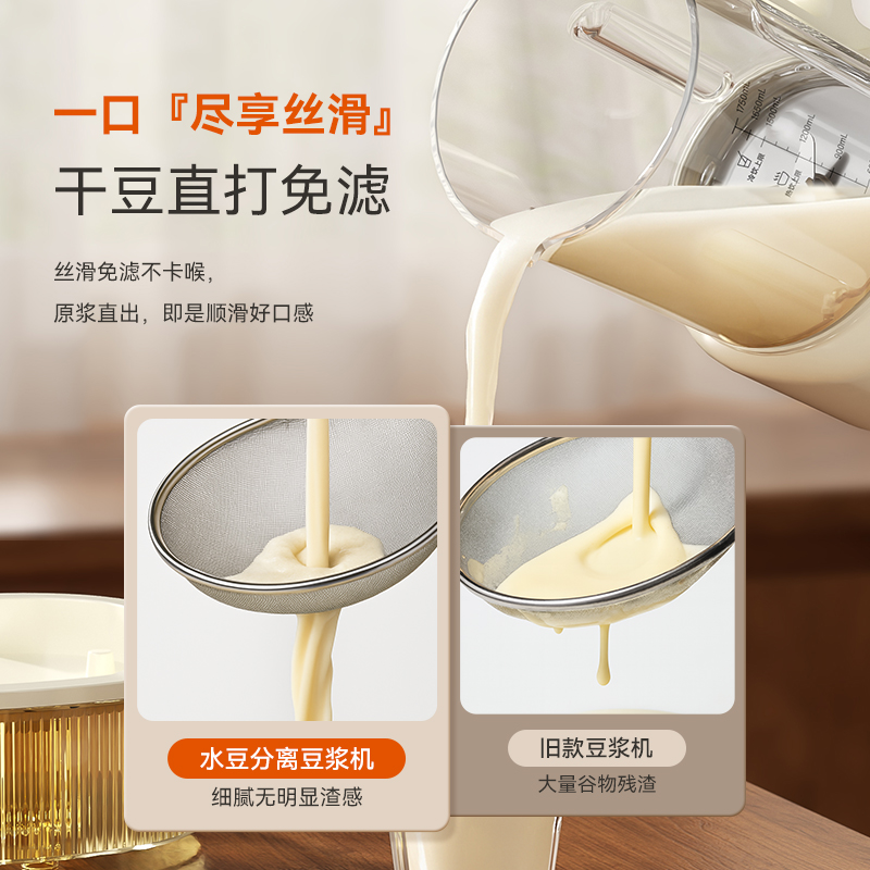 奥克斯豆浆机家用全自动多功能小型料理破壁机免过滤水豆分离新款 - 图3