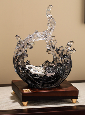 新中式客a厅寓意摆件电视柜酒柜桌面招财纳装饰品送礼工艺礼品摆