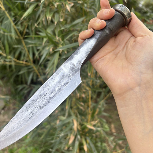 销子钢剔骨分割刀手工锻打割肉杀猪放血超快锋利小尖刀 - 图1