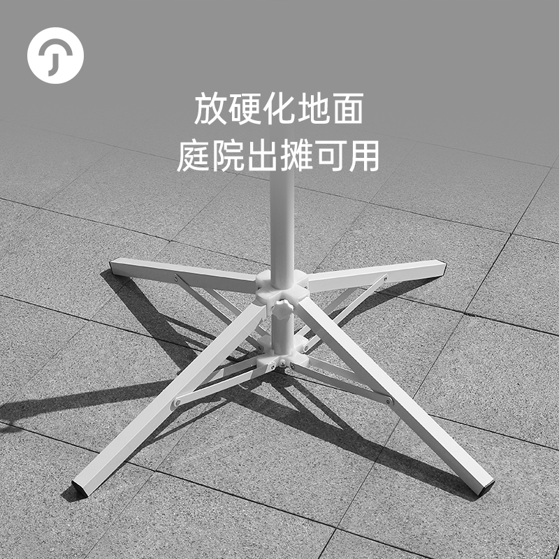 户外遮阳伞摆摊大伞底座四脚固定铁架座墩遮阳伞折叠十字伞架支架 - 图2