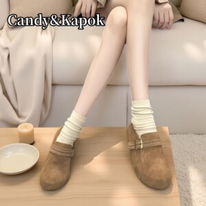 新款软底全包勃肯鞋女一脚蹬内增高懒人鞋