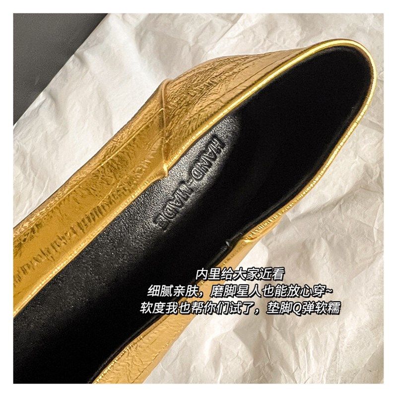 高级优雅~5.5cm粗跟方头高跟鞋女春季金银色小皮鞋踩跟奶奶鞋单鞋,淘宝优惠券,粉丝福利购,淘宝优惠卷