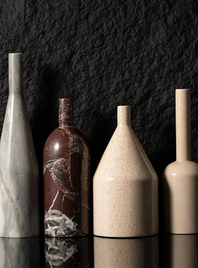 侘寂风欢醉大理石摆件欧式客厅家B居简约装饰品样板间客厅饭厅桌