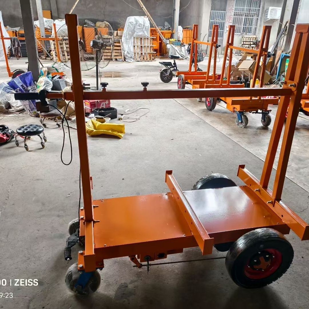 电动玻璃搬运车工地石膏板拉板车电动板材运输车平板钢管运输车 - 图2