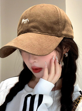 小狐狸刺绣防晒显脸小棒球帽女
