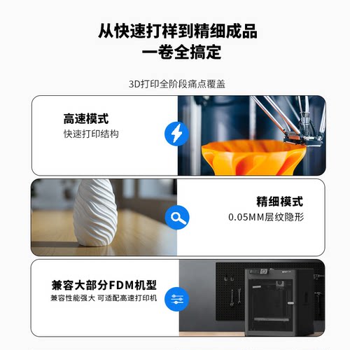 CAILAB彩多屋【新品系列】PLA+哑光/丝绸3D打印pla耗材适配拓竹创想线径1.75mm 3d打印材料 - 图0