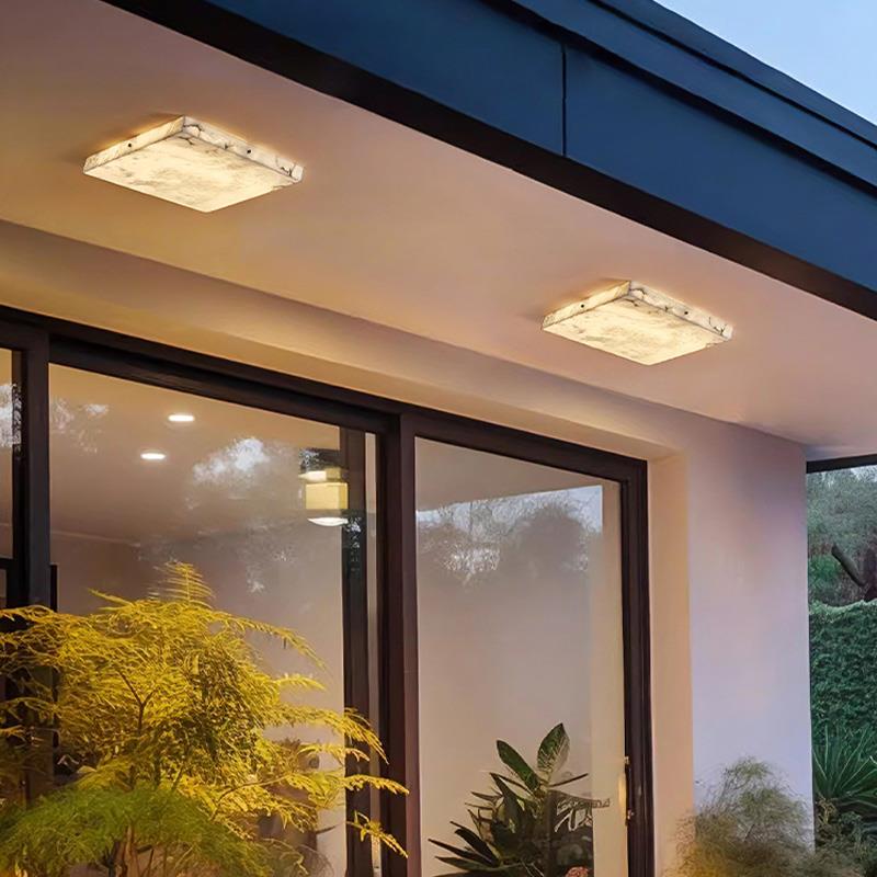 户外壁灯防水庭院屋檐过道人体感应灯别墅大门露台门头阳台吸顶灯 - 图0