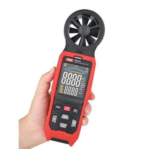 特安斯一体手持数字风速计风速风量空气流速测量仪TA642A/B/C气象 - 图1