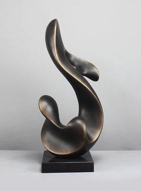 抽象雕塑摆件轻奢艺术品摆设玻璃钢软装饰品家居样板房售楼处陈设