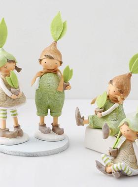 树脂北欧风可爱儿童房卧室家居饰品小摆设室办公桌面摆件生日礼物