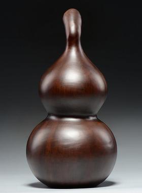黑檀木葫芦雕刻摆件木葫芦家居客厅玄关装饰工艺品开业乔迁送礼品