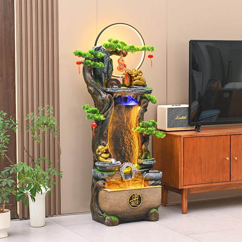 山水摆件循环水客厅落地屏风水幕墙招财风水轮假山流水景开 业装,淘宝优惠券,粉丝福利购,淘宝优惠卷