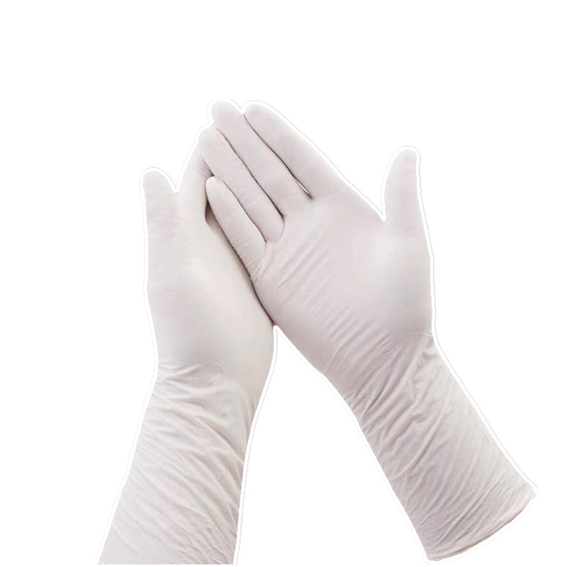 12寸白色加厚一次性丁腈橡胶乳胶防水耐油劳保清洁防油耐酸碱手套 - 图2