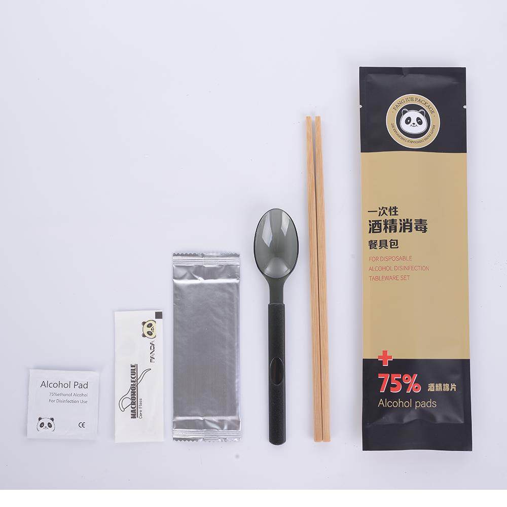 定制一次性筷子勺子套装高档餐具包牛皮纸商用外送饭店餐具筷工厂 - 图3