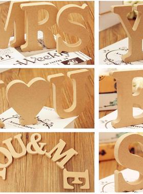 DIY木质英文字母桌面摆件 站立式婚庆家居装饰摄影道具酒吧壁饰