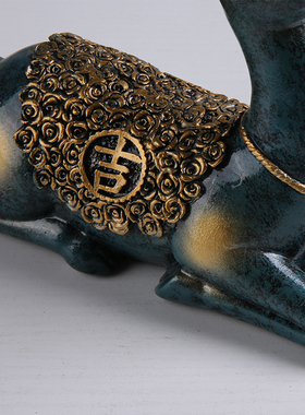 创意欧式招财梅花鹿麋鹿摆件客厅玄关桌面酒柜装饰摆件家居饰品