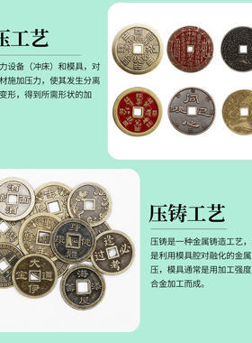 国学招财五路财源铜钱摆件定制