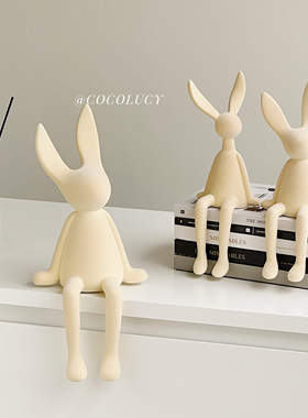 L坐姿植绒摆件轻奢客厅电视柜新S年装饰家居饰品