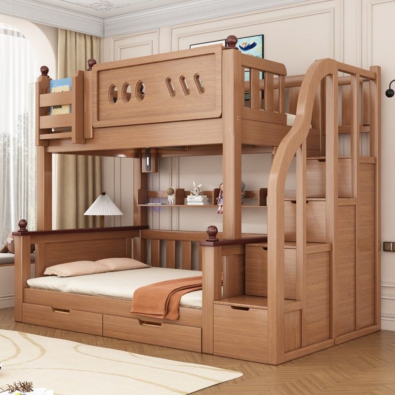 加粗实木上下床成人两层床高低床子母床上下铺床儿童双层床母子床,淘宝优惠券,粉丝福利购,淘宝优惠卷