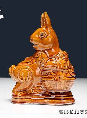 新款陶瓷十二生肖摆件鼠牛虎兔龙蛇马羊猴鸡狗猪客厅招财家居摆设