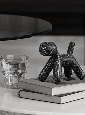 电镀气球狗摆件网红家居高级感电视柜装饰卡通样板间桌面饰品摆件