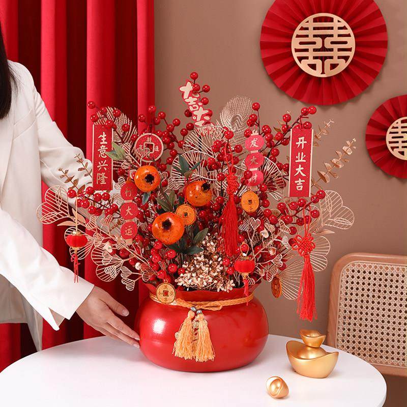2023新年春节发财果福桶乔迁之喜装饰品摆件新居礼品高档大气实用,淘宝优惠券,粉丝福利购,淘宝优惠卷