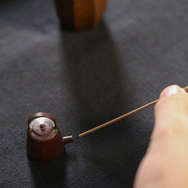 东意文房 黄铜香插香炉家用室内檀香线香座禅意茶道提梁壶小琴炉,淘宝优惠券,粉丝福利购,淘宝优惠卷