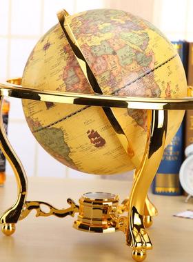 志诚 32CM高清大仿古地球仪礼品地球仪摆件客厅书房办公桌室摆设