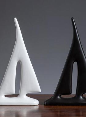 北欧一帆风顺帆船艺术摆件创意客厅酒柜书房桌面摆饰办公室装饰品