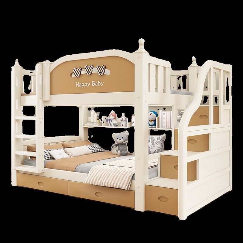 加粗实木高低床上下床成人两层床子母床上下铺床儿童双层床母子床,淘宝优惠券,粉丝福利购,淘宝优惠卷